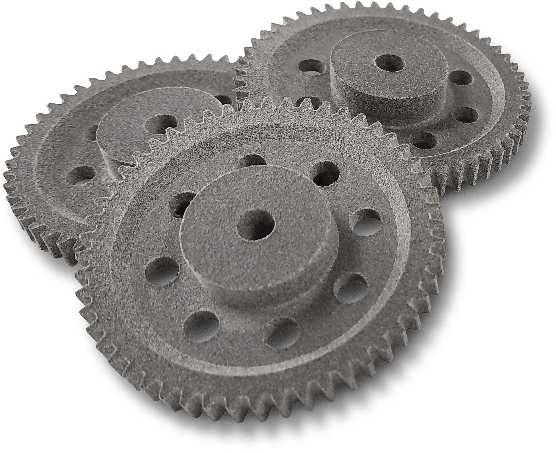 Gears produced by 3D Parts Unlimited.